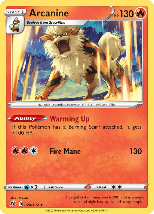 Arcanine (028/192) [Sword & Shield: Rebel Clash] - for just $0.20! 