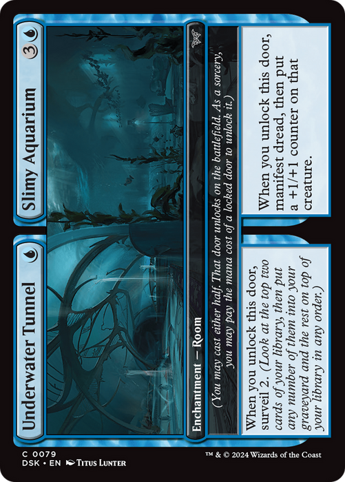 Underwater Tunnel // Slimy Aquarium (DSK-079) - Duskmourn: House of Horror Foil - for just $0.02! 