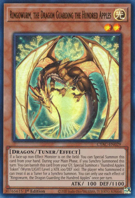 Ringowurm, the Dragon Guarding the Hundred Apples [CYAC-EN029] Ultra Rare - for just $0.40! 