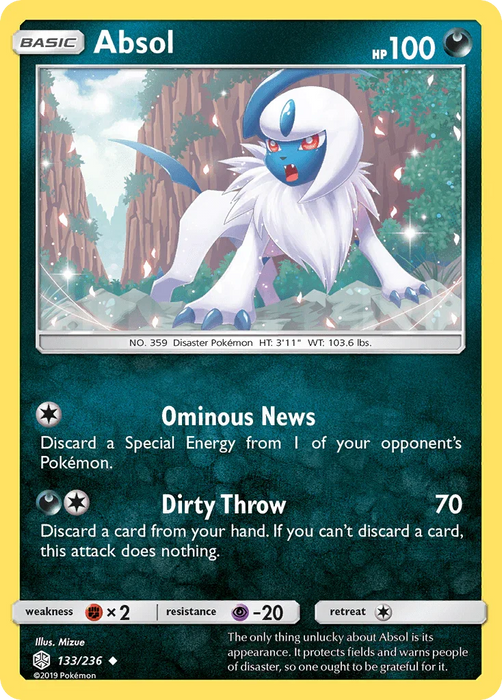 Absol (133/236) [Sun & Moon: Cosmic Eclipse] - for just $0.15! 