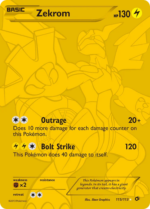Zekrom (115/113) [Black & White: Legendary Treasures] - for just $164.40! 