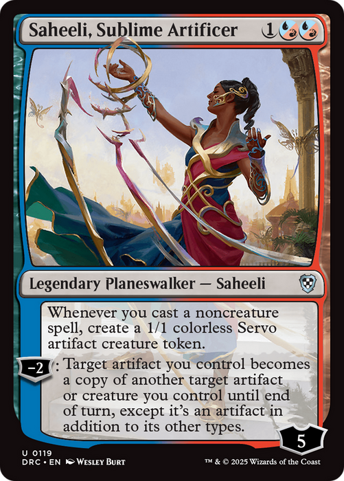 Saheeli, Sublime Artificer (DRC-119) - Commander: Aetherdrift - for just $0.09! 