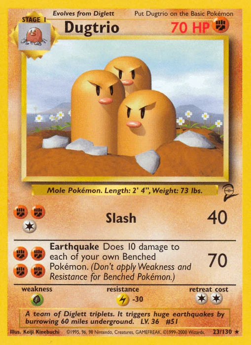 Dugtrio (23/130) [Base Set 2] - for just $1.65! 