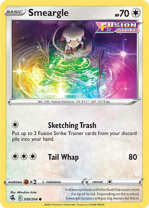 Smeargle (209/264) [Sword & Shield: Fusion Strike] - for just $0.10! 