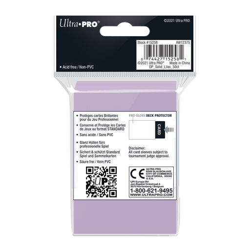 Ultra PRO: Standard 50ct Sleeves - PRO-Gloss (Lilac) - Just $0! Shop now at Retro Gaming of Denver