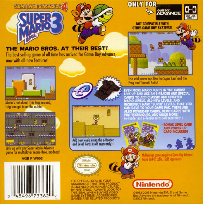 Super Mario Advance 4: Super Mario Bros. 3 – Game Boy Advance (GBA) - for just $20.99! 