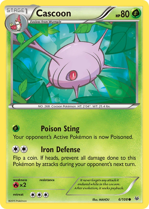 Cascoon (6/108) [XY: Roaring Skies] - for just $0.10! 
