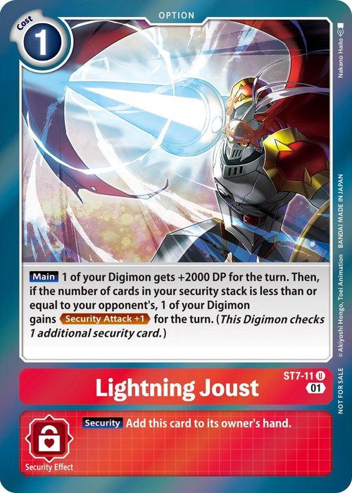 Lightning Joust [ST7-11] (Gen Con 2022) [Starter Deck: Gallantmon Promos] - Just $1.05! Shop now at Retro Gaming of Denver