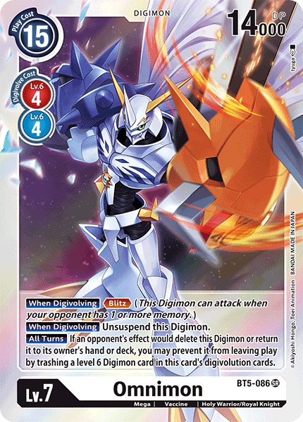 Omnimon [BT5-086] [Battle of Omni] - Just $0.50! Shop now at Retro Gaming of Denver