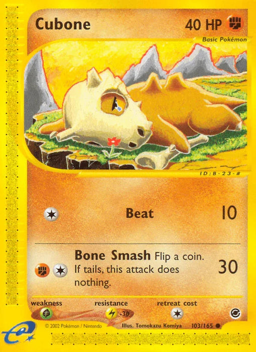 Cubone (103/165) [Expedition: Base Set] - for just $19.35! 