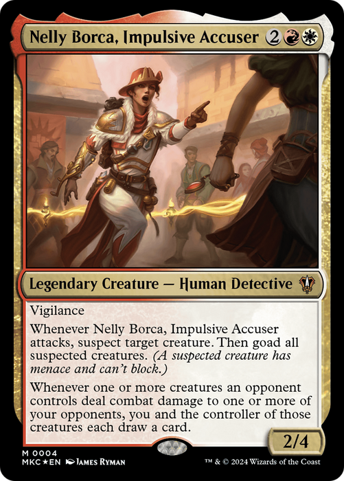 Nelly Borca, Impulsive Accuser (MKC-004) - Murders at Karlov Manor Commander Foil - for just $0.15! 