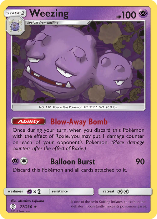 Weezing (77/236) [Sun & Moon: Cosmic Eclipse] - for just $0.15! 
