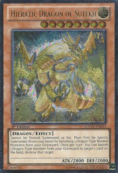 Hieratic Dragon of Sutekh [GAOV-EN025] Ultimate Rare - for just $0.90! 