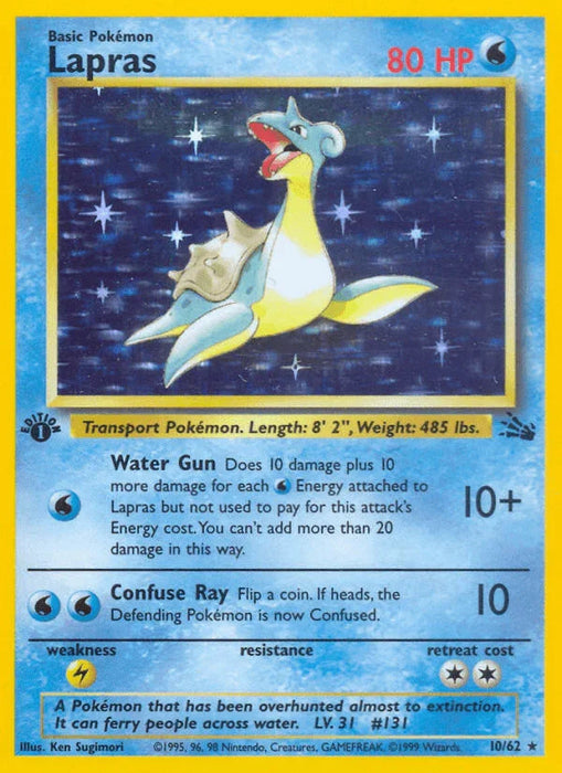 Lapras (10/62) [Fossil 1st Edition] - for just $41.55! 