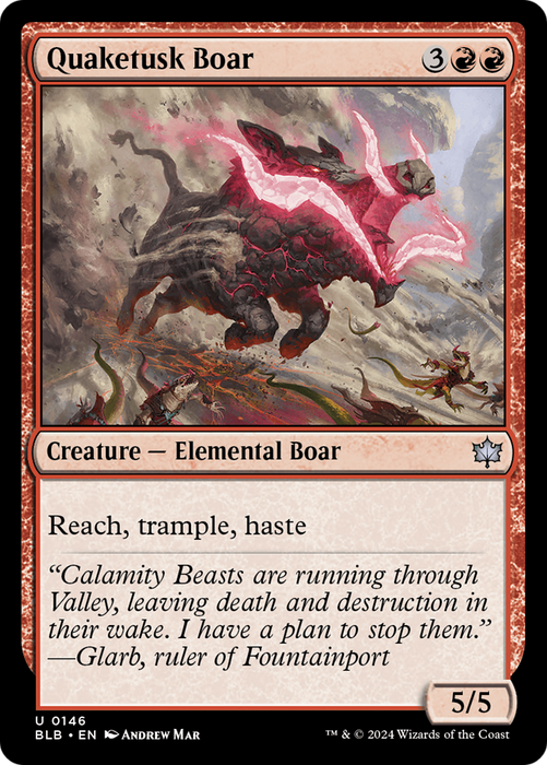 Quaketusk Boar (BLB-146) - Bloomburrow - for just $0.02! 