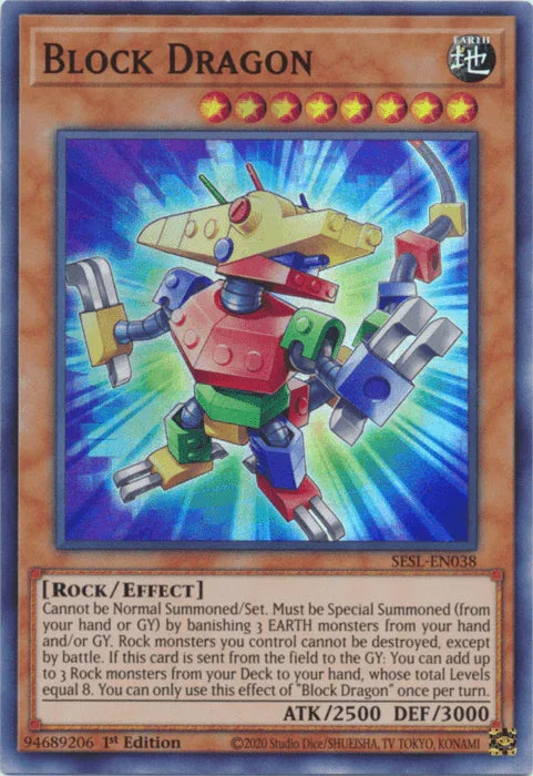 Block Dragon [SESL-EN038] Super Rare - for just $0.15! 