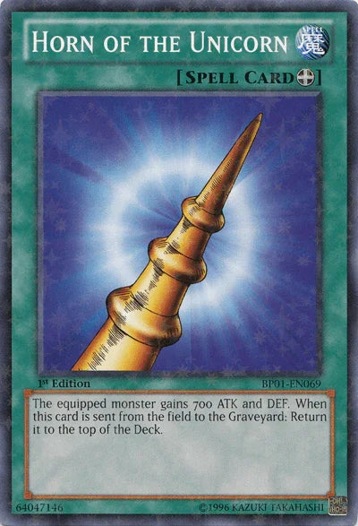 Horn of the Unicorn [BP01-EN069] Starfoil Rare - for just $0.15! 