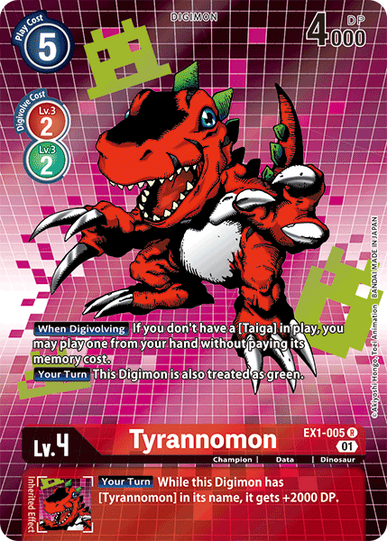 Tyrannomon [EX1-005] (Alternate Art) [Classic Collection] - Just $0.95! Shop now at Retro Gaming of Denver