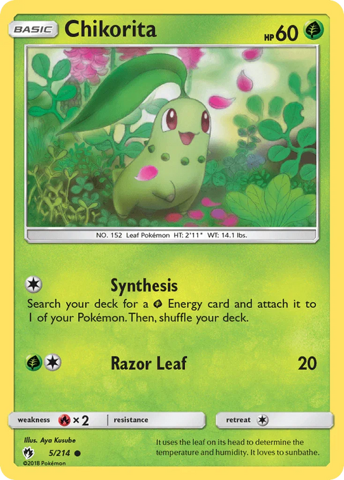 Chikorita (5/214) [Sun & Moon: Lost Thunder] - for just $0.20! 