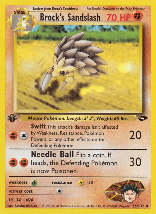 Brock's Sandslash (36/132) [Gym Challenge 1st Edition] - for just $1.10! 