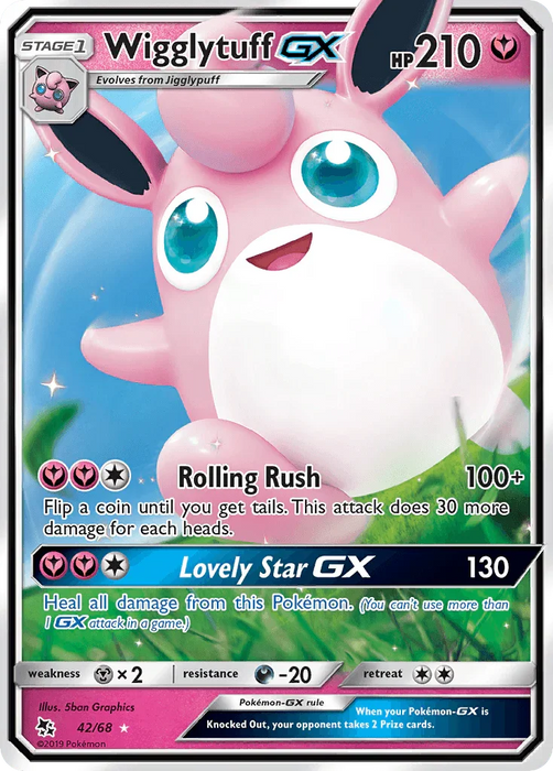 Wigglytuff GX (42/68) [Sun & Moon: Hidden Fates] - for just $1.70! 