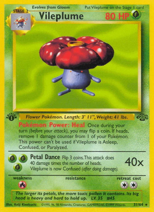 Vileplume (31/64) [Jungle 1st Edition] - for just $3.45! 