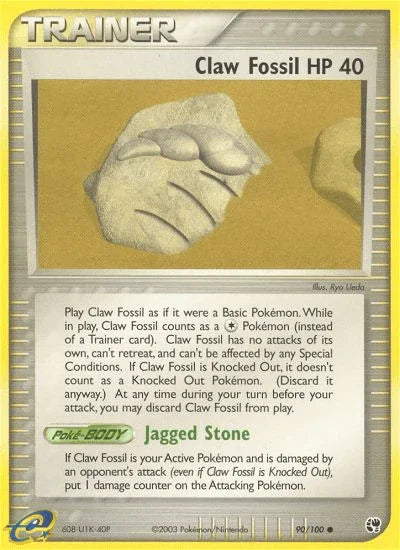 Claw Fossil (90/100) [EX: Sandstorm] - for just $0.15! 