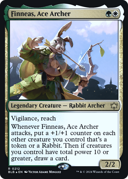Finneas, Ace Archer (PRE-212) - Bloomburrow Promos Foil - for just $0.18! 
