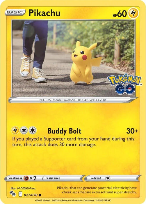 Pikachu (027/078) [Pokémon GO] - for just $0.15! 