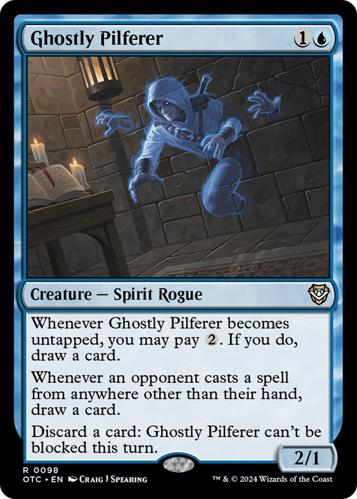 Ghostly Pilferer (OTC-098) - Outlaws of Thunder Junction Commander - for just $0.89! 