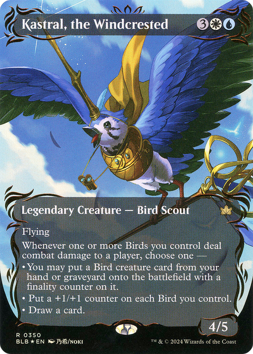 Kastral, the Windcrested (BLB-350) - Bloomburrow: (Showcase) (Borderless) Foil - for just $28.36! 