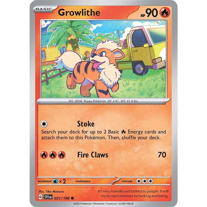 Growlithe (031/198) [Scarlet & Violet: Base Set] - Just $0.10! Shop now at Retro Gaming of Denver