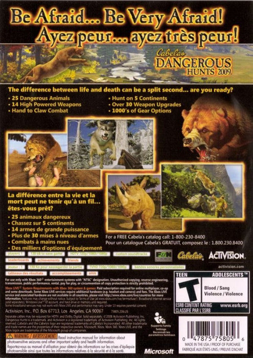 Cabela's Dangerous Hunts 2009 – Xbox 360 (X360) - for just $6.99! 