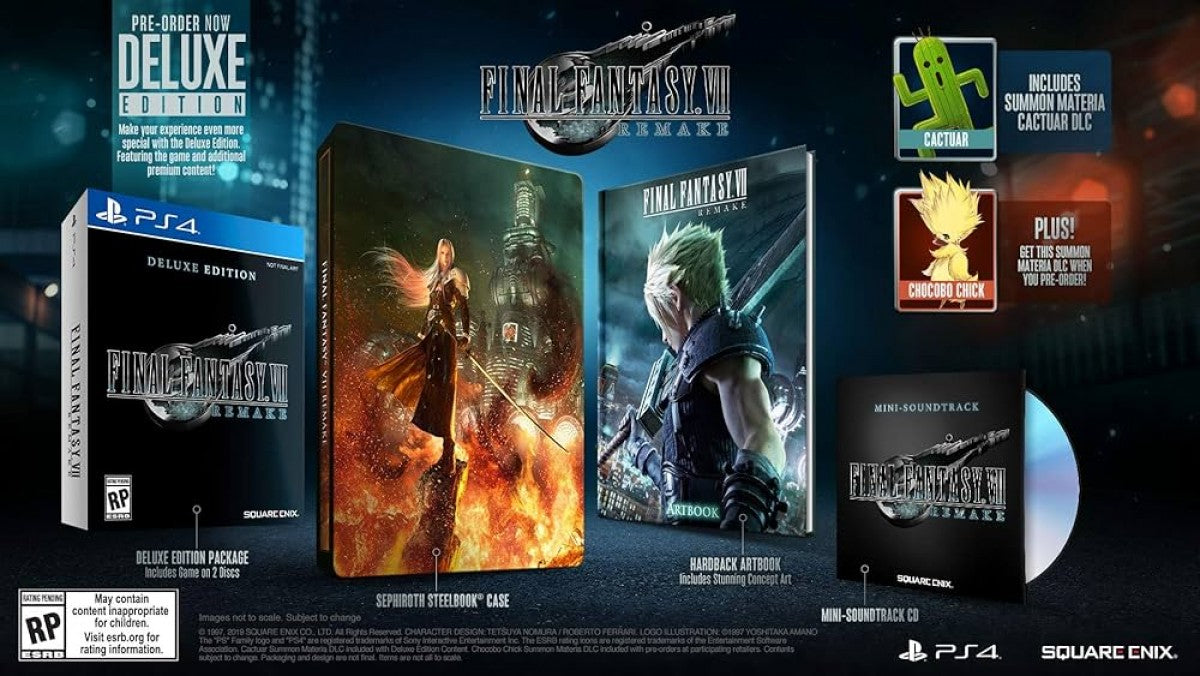 Final Fantasy VII Remake [Deluxe Edition] – PlayStation 4 (PS4) - for just $48.99! 