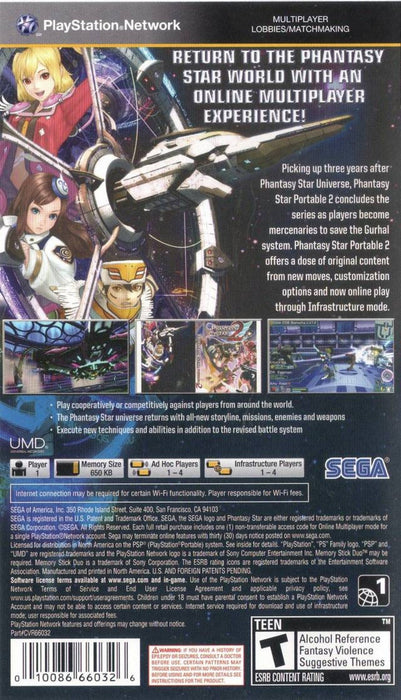 Phantasy Star Portable 2 – PlayStation Portable (PSP) - for just $0! 