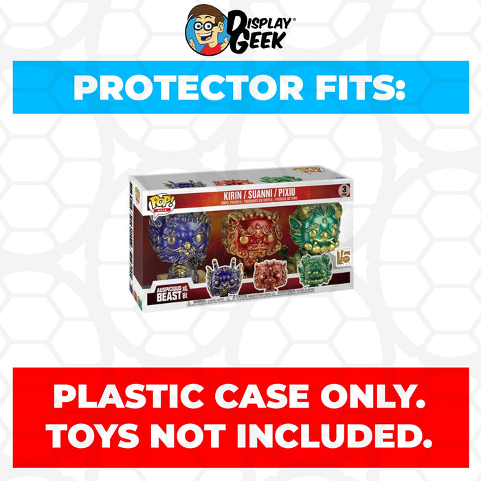 Pop Protector for 3 Pack Auspicious Beast Kirin, Suanni & Pixiu SDCC Funko Pop - Just $13.99! Shop now at Retro Gaming of Denver