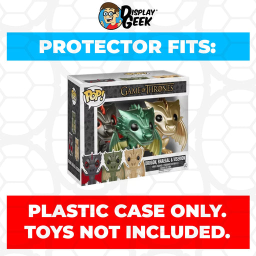 Pop Protector for 3 Pack Drogon, Rhaegal & Viserion Metallic Funko Pop - Just $13.99! Shop now at Retro Gaming of Denver