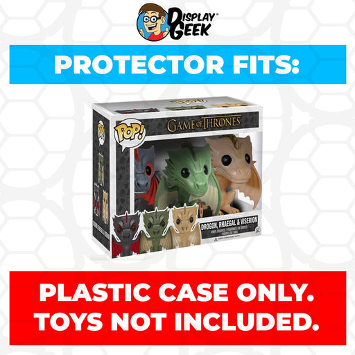 Pop Protector for 3 Pack Drogon, Rhaegal & Viserion Funko Pop - Just $13.99! Shop now at Retro Gaming of Denver