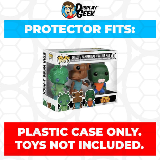 Pop Protector for 3 Pack Greedo, Hammerhead & Walrus Man Funko Pop - Just $13.99! Shop now at Retro Gaming of Denver