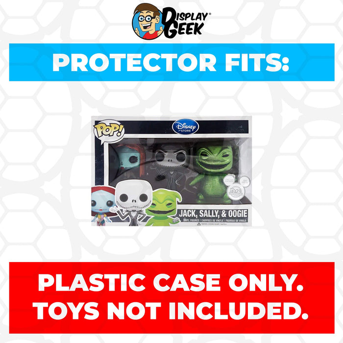 Pop Protector for 3 Pack Jack, Sally & Oogie Metallic D23 Expo Funko Pop - for just $13.99! 