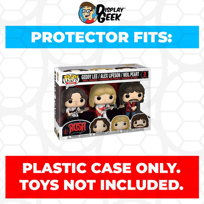 Pop Protector for 3 Pack Rush Geddy Lee, Alex Lifeson & Neil Peart Funko Pop - Just $13.99! Shop now at Retro Gaming of Denver