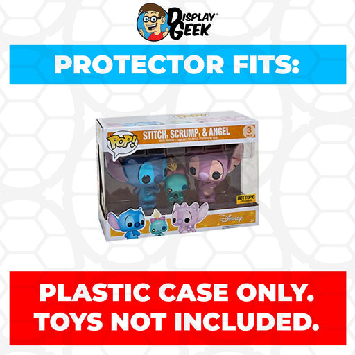 Pop Protector for 3 Pack Stitch, Scrump & Angel Funko Pop - Just $13.99! Shop now at Retro Gaming of Denver