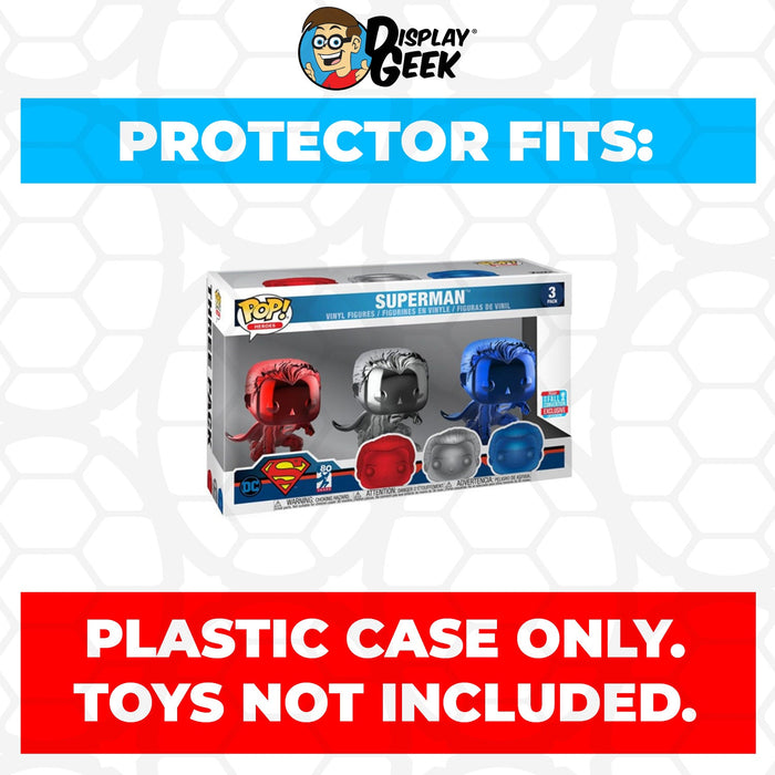 Pop Protector for 3 Pack Superman Chrome NYCC Funko Pop - Just $13.99! Shop now at Retro Gaming of Denver