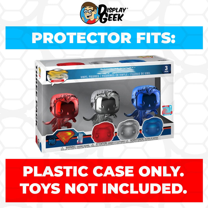 Pop Protector for 3 Pack Superman Chrome NYCC Funko Pop - for just $13.99! 