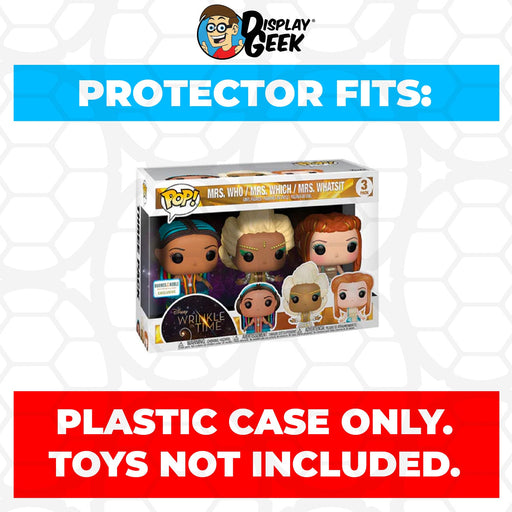 Pop Protector for 3 Pack Mrs. Who, Mrs. Which & Mrs. Whatsit Funko Pop - Just $13.99! Shop now at Retro Gaming of Denver