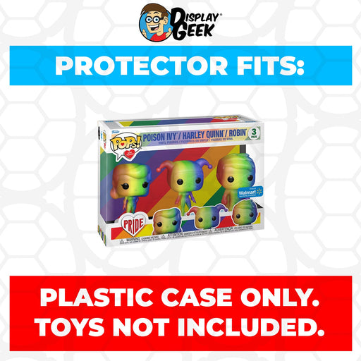 Pop Protector for 3 Pack DC Pride Collection Ivy, Harley & Robin Funko Pop - for just $13.99! 