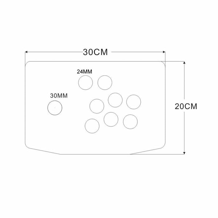 RAC-K500T Clear Transparent Acrylic Panel Flat Case 24/30mm Button Hole DIY Arcade Joystick Kits - Just $29.99! Shop now at Retro Gaming of Denver