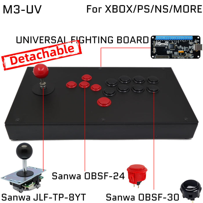 FightBox M3 All Button Leverless Arcade Game Controller for PC/PS/XBOX/SWITCH - Just $169.99! Shop now at Retro Gaming of Denver