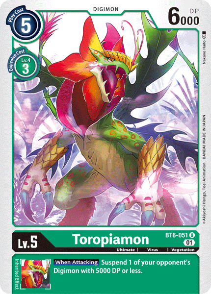 Toropiamon [BT6-051] [Double Diamond] - Just $0.09! Shop now at Retro Gaming of Denver