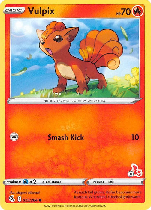 Vulpix (029/264) (Cinderace Stamp #31) [Battle Academy 2022] - for just $0.10! 